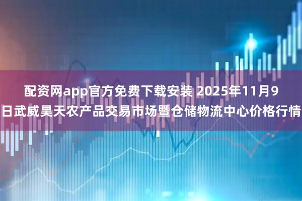 配资网app官方免费下载安装 2025年11月9日武威昊天农产品交易市场暨仓储物流中心价格行情